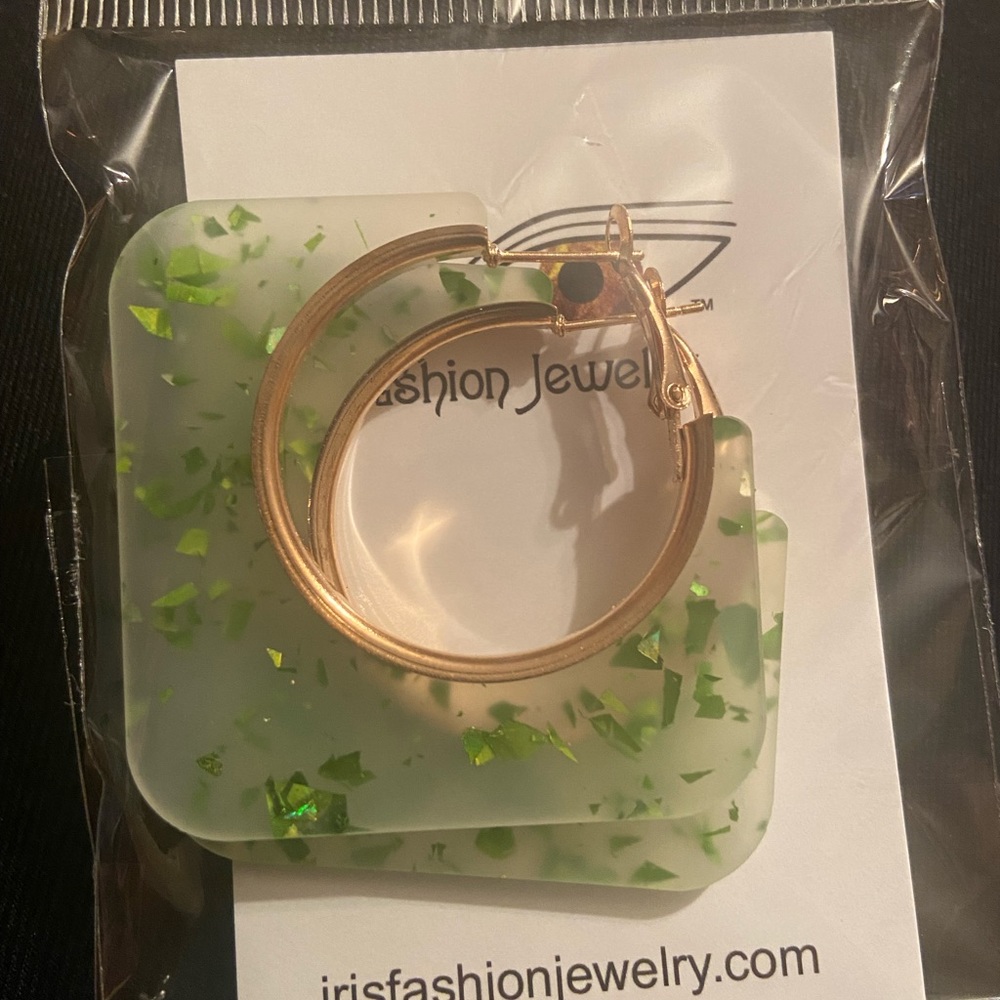 Gold Acrylic Earrings
